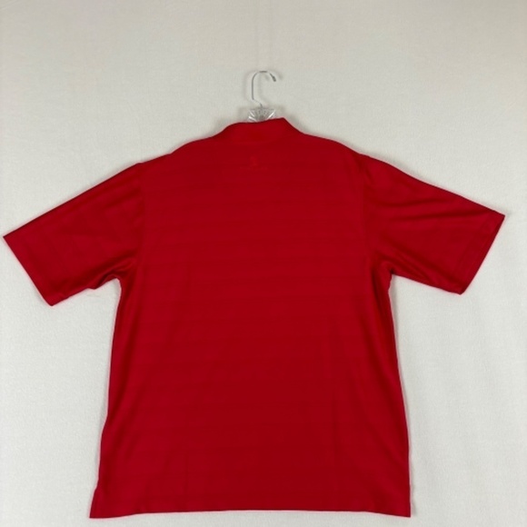 Pebble Beach Performance Golf Polo Shirt Red with Red Stripes Size L - Picture 5 of 11